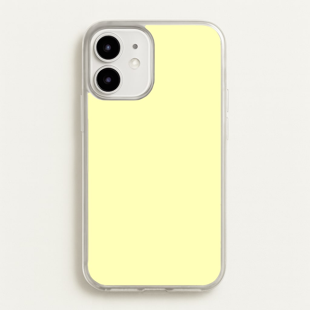Back To Casics - Pretty Pastels - Plain Yellow - Plain Phone Case for iPhone 12 / 12 Pro