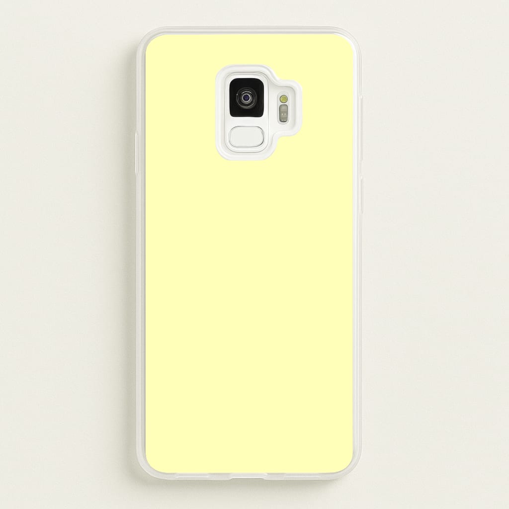 Back To Casics - Pretty Pastels - Plain Yellow - Plain Phone Case for Galaxy S9