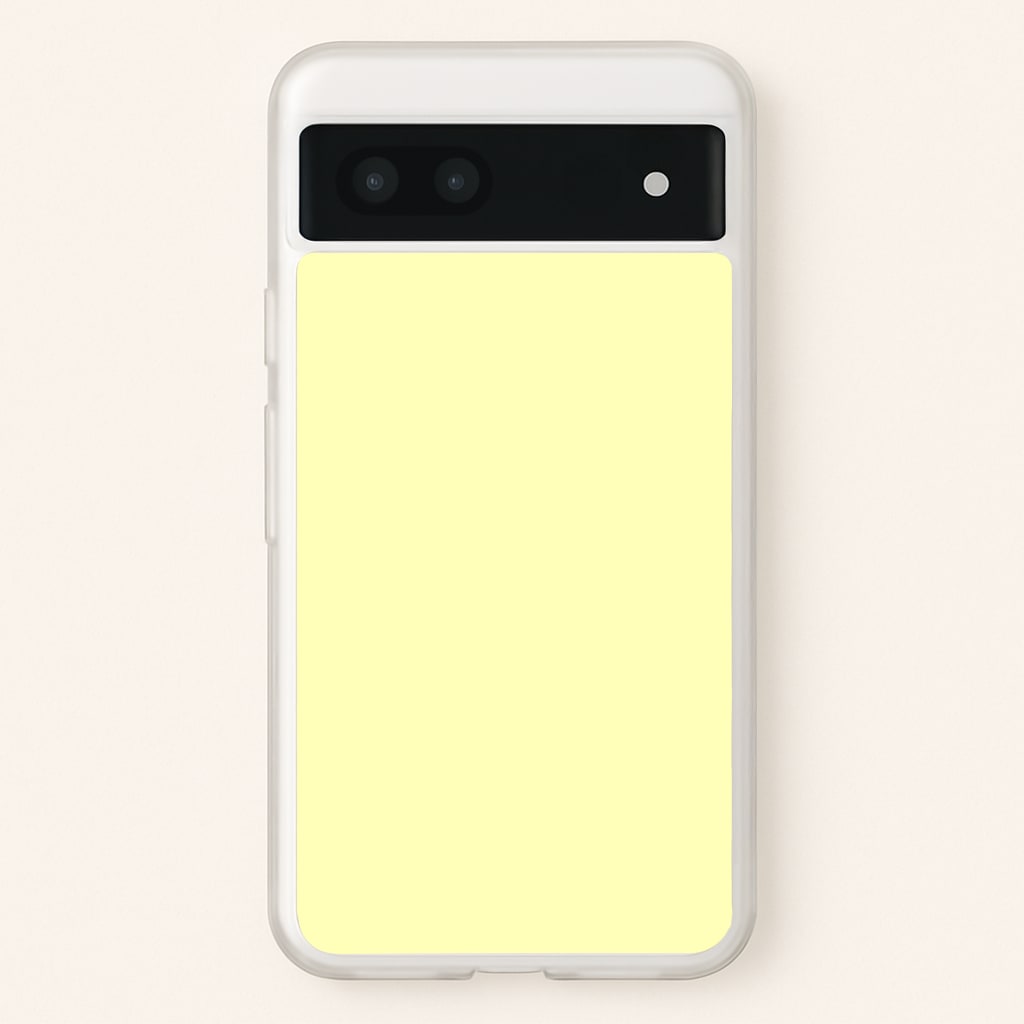 Back To Casics - Pretty Pastels - Plain Yellow - Plain Phone Case for Google Pixel 7a