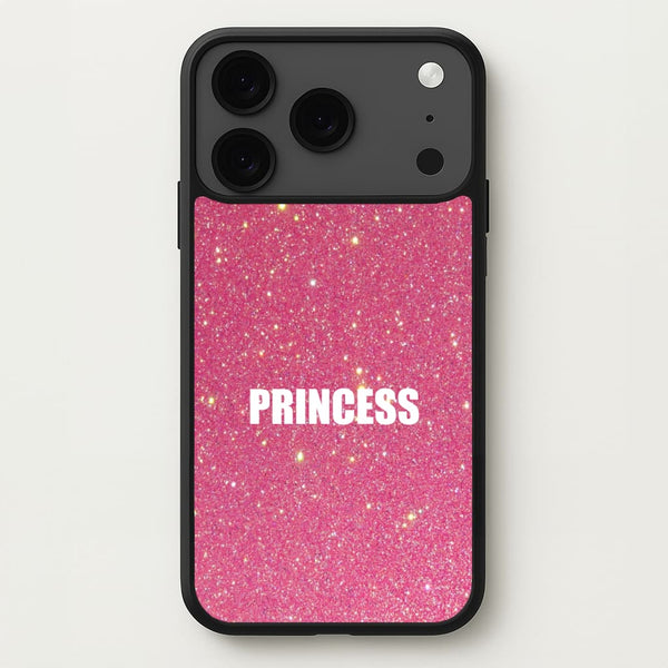 Glittery Pink Princess Phone Case for iPhone 17 Pro Max