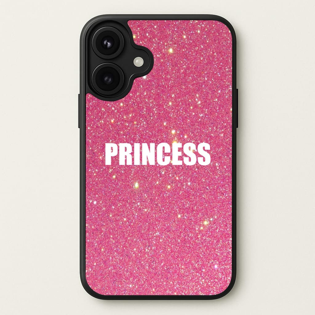 Glittery Pink Princess Phone Case for iPhone 17