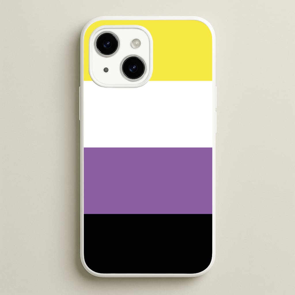 Non-Binary Flag - Pride - Pride Phone Case for iPhone 15