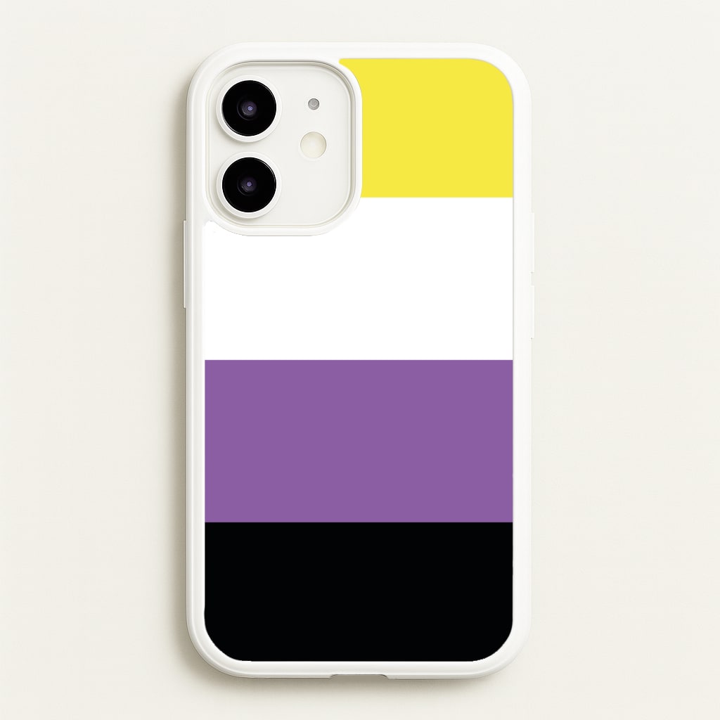 Non-Binary Flag - Pride - Pride Phone Case for iPhone 12 / 12 Pro