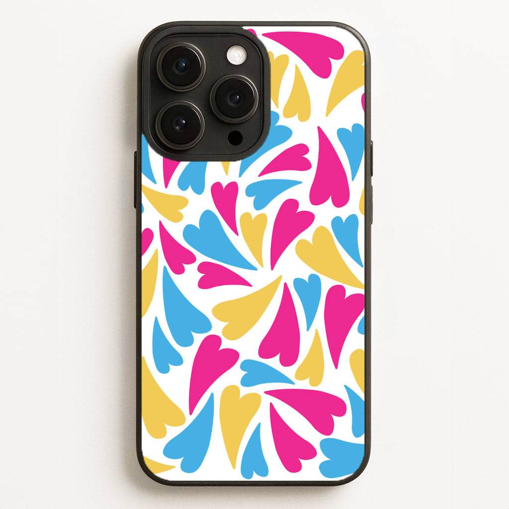 Pansexual Hearts - Pride - Pride Phone Case for iPhone 16 Pro Max