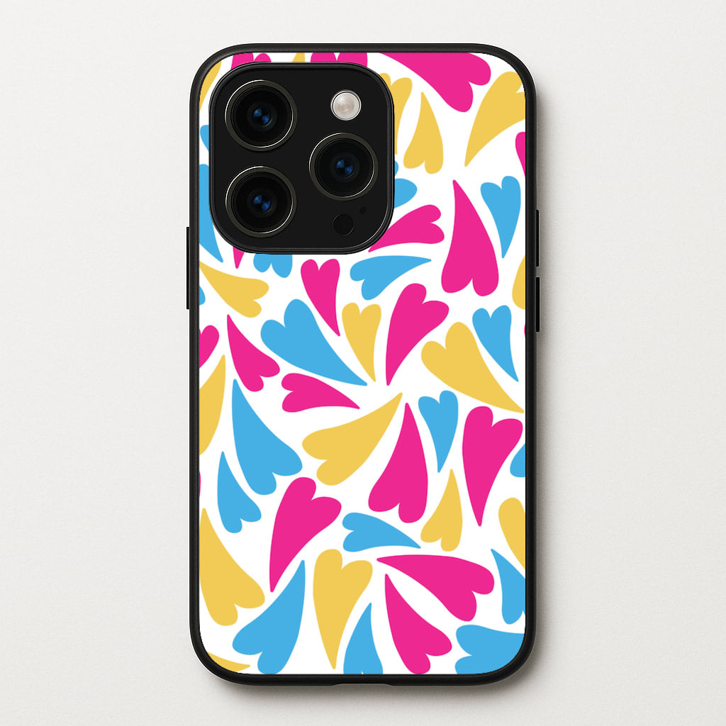 Pansexual Hearts - Pride - Pride Phone Case for iPhone 15 Pro