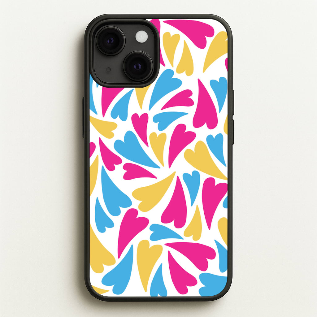 Pansexual Hearts - Pride - Pride Phone Case for iPhone 13 Mini