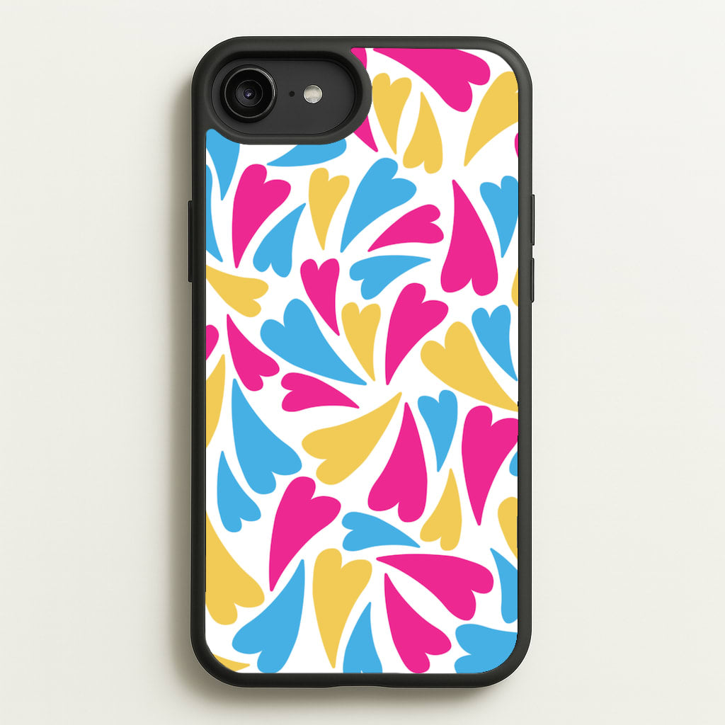 Pansexual Hearts - Pride - Pride Phone Case for iPhone 6 Plus / 7 Plus / 8 Plus
