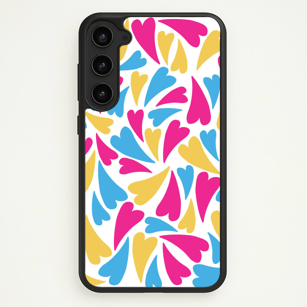 Pansexual Hearts - Pride - Pride Phone Case for Galaxy S23 Plus