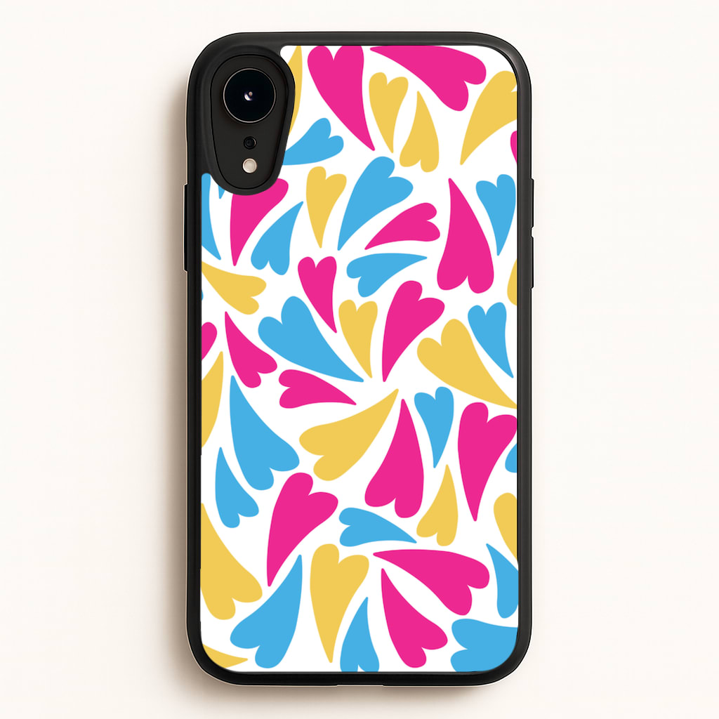 Pansexual Hearts - Pride - Pride Phone Case for iPhone XR