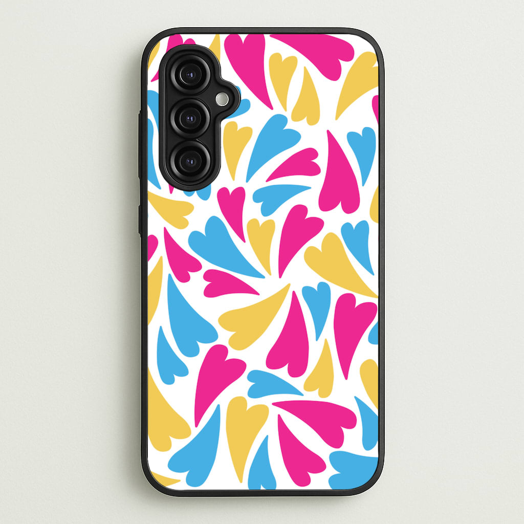 Pansexual Hearts - Pride - Pride Phone Case for Galaxy A14