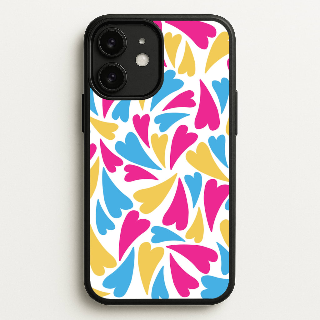 Pansexual Hearts - Pride - Pride Phone Case for iPhone 11