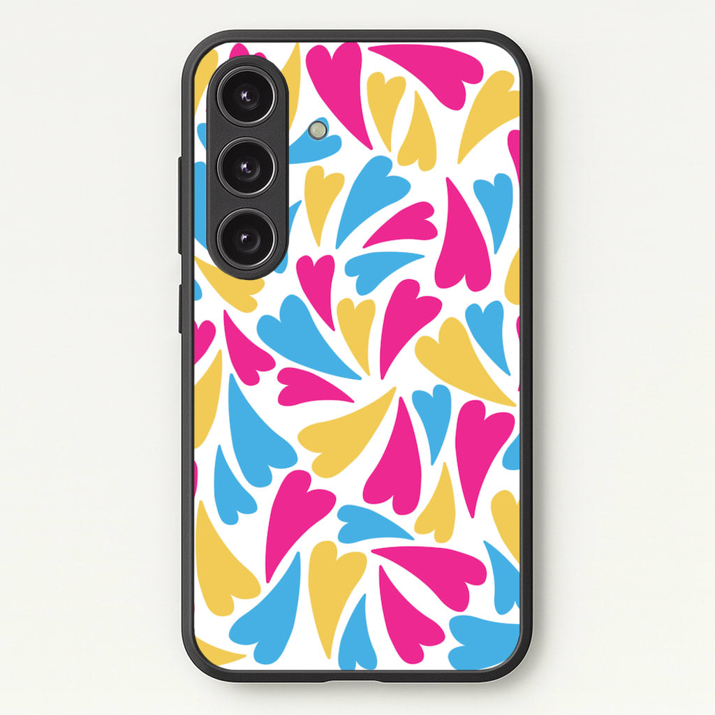 Pansexual Hearts - Pride - Pride Phone Case for Galaxy S24FE
