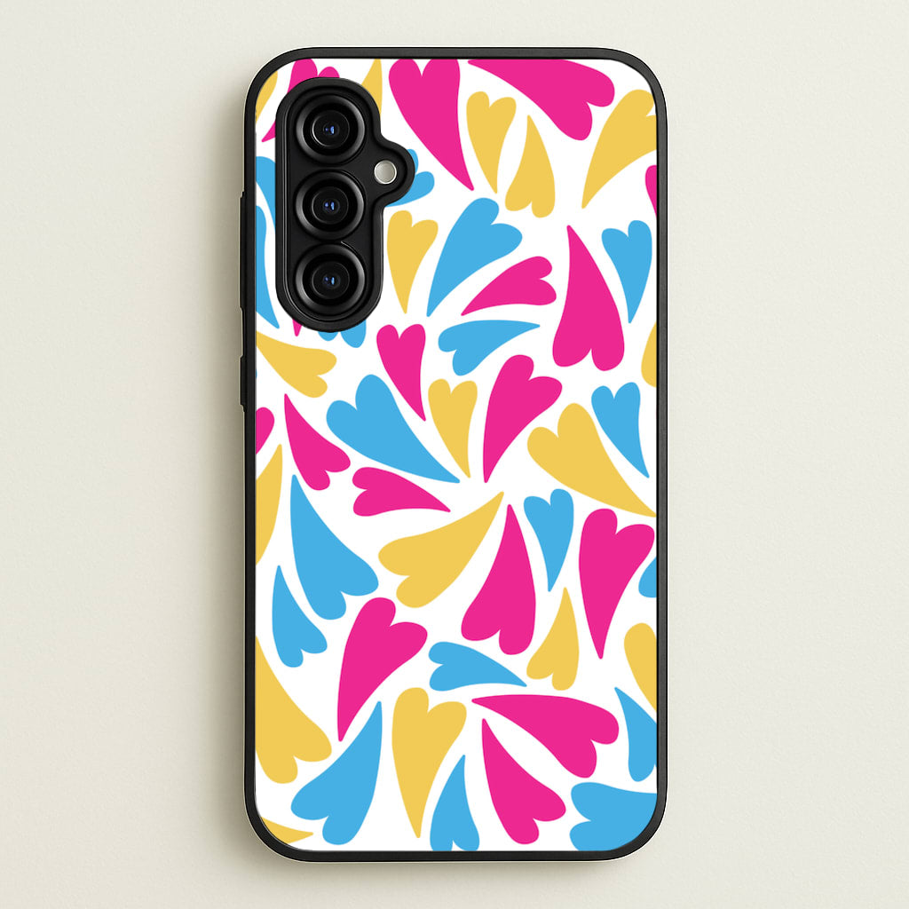 Pansexual Hearts - Pride - Pride Phone Case for Galaxy A54