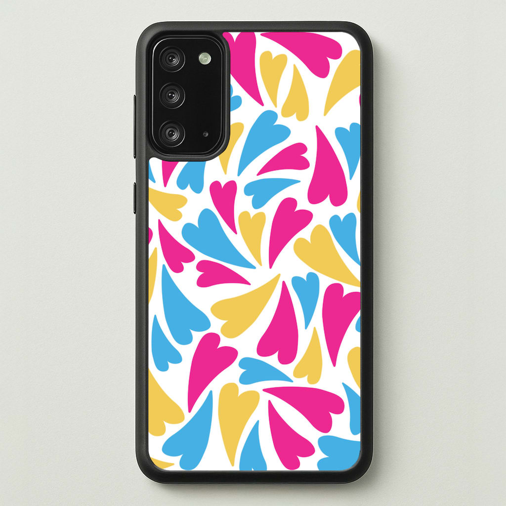 Pansexual Hearts - Pride - Pride Phone Case for Galaxy Note 20