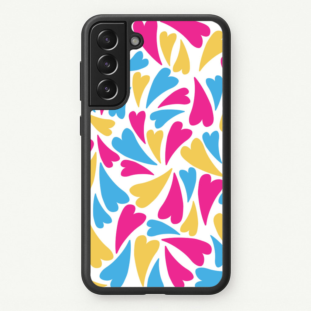 Pansexual Hearts - Pride - Pride Phone Case for Galaxy S21FE