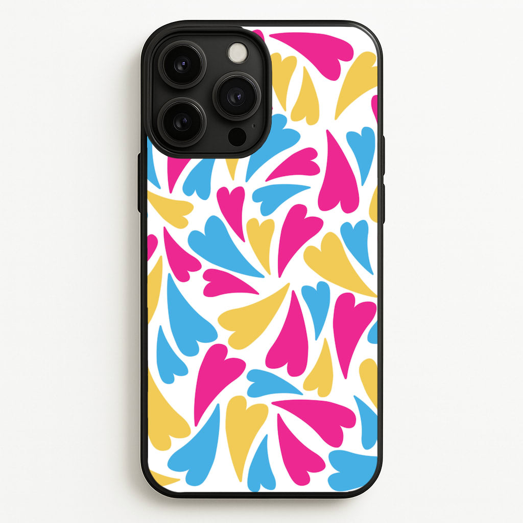 Pansexual Hearts - Pride - Pride Phone Case for iPhone 13 Pro Max