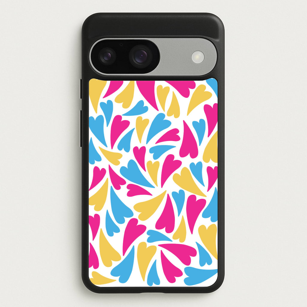 Pansexual Hearts - Pride - Pride Phone Case for Google Pixel 9 / 9 Pro