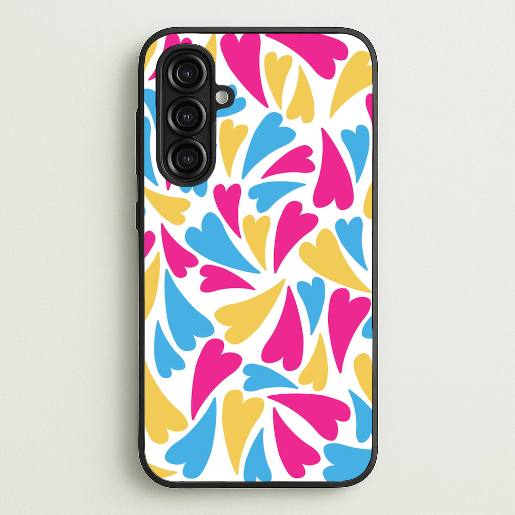 Pansexual Hearts - Pride - Pride Phone Case for Galaxy A16