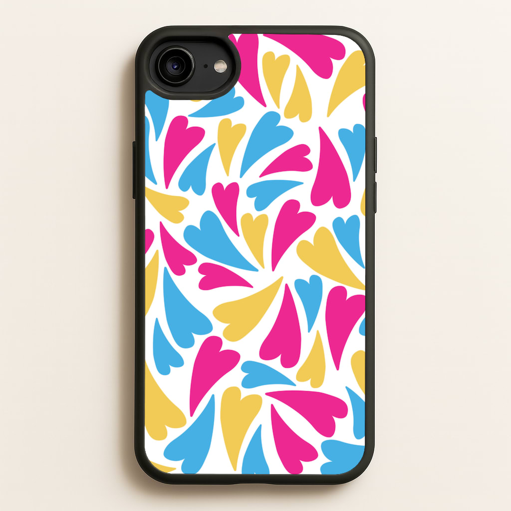 Pansexual Hearts - Pride - Pride Phone Case for iPhone 6 / 7 / 8 / SE