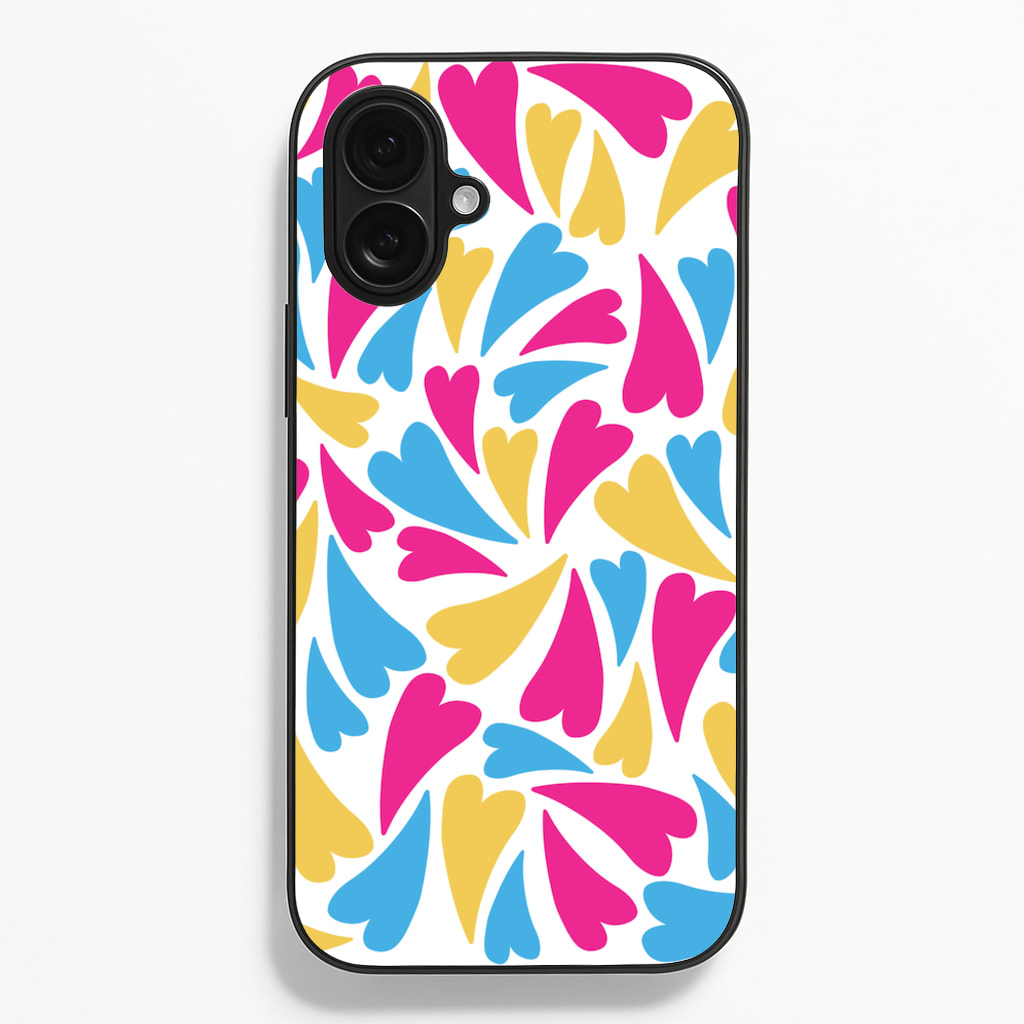 Pansexual Hearts - Pride - Pride Phone Case for iPhone 16 Plus