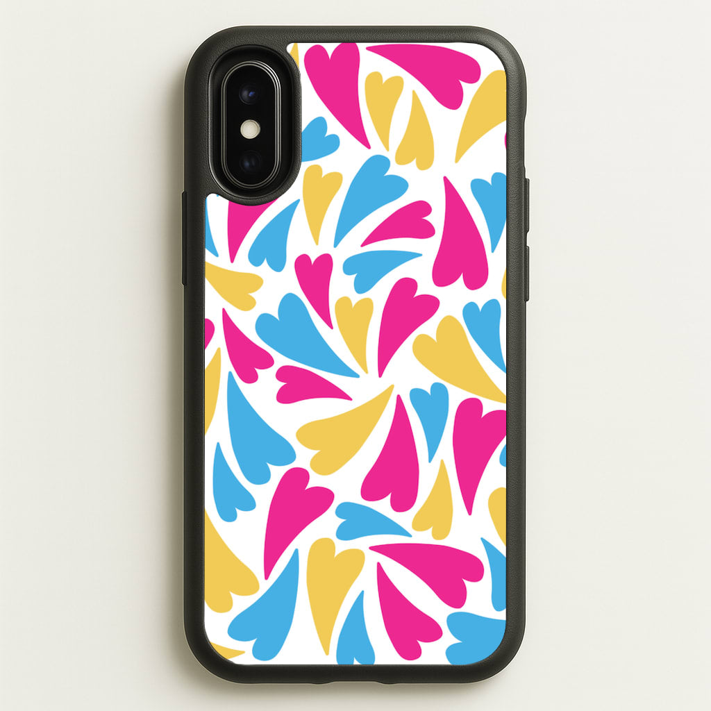 Pansexual Hearts - Pride - Pride Phone Case for iPhone X / XS