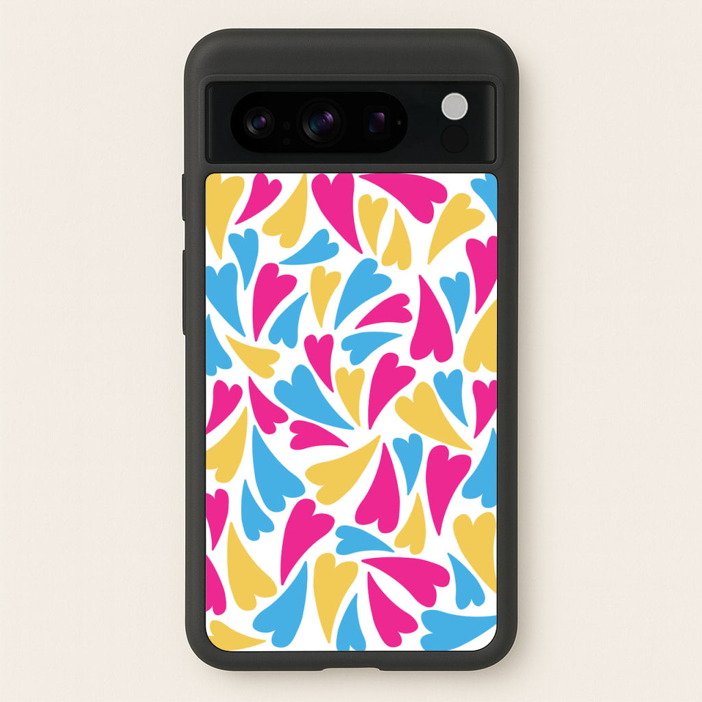 Pansexual Hearts - Pride - Pride Phone Case for Google Pixel 8 Pro