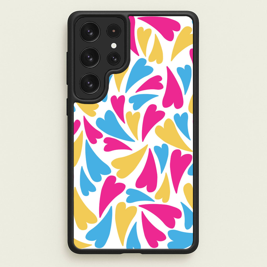 Pansexual Hearts - Pride - Pride Phone Case for Galaxy S23 Ultra