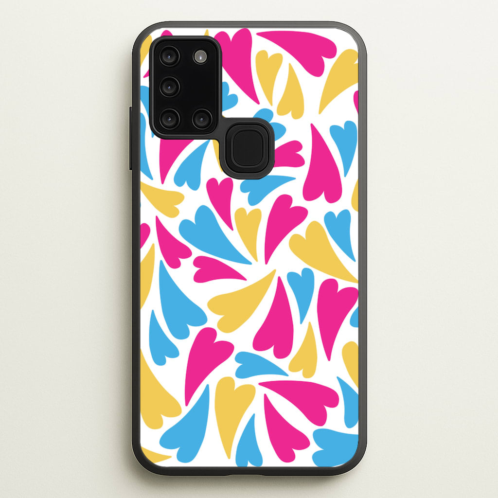 Pansexual Hearts - Pride - Pride Phone Case for Galaxy A21s