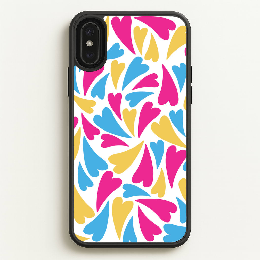 Pansexual Hearts - Pride - Pride Phone Case for iPhone XS Max