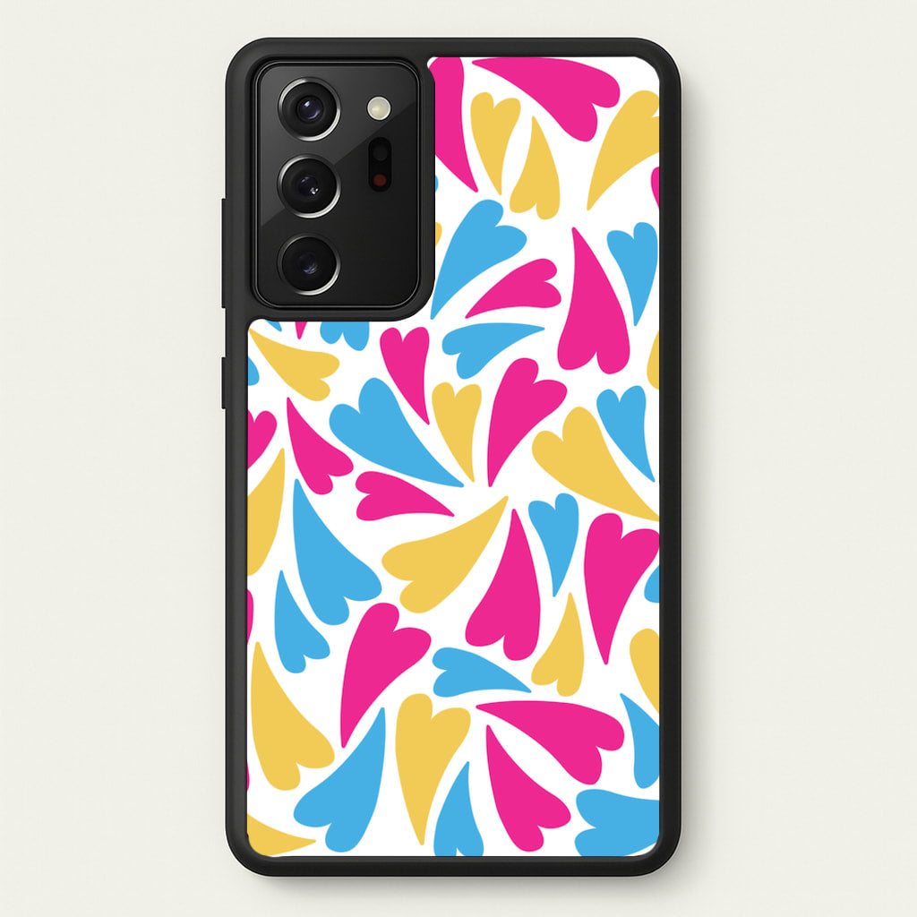 Pansexual Hearts - Pride - Pride Phone Case for Galaxy Note 20 Ultra