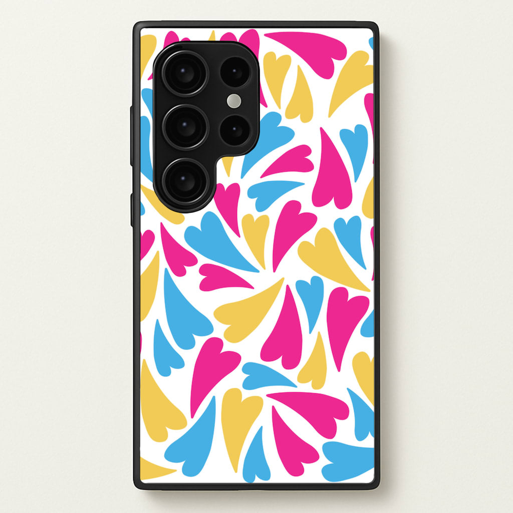 Pansexual Hearts - Pride - Pride Phone Case for Galaxy S24 Ultra
