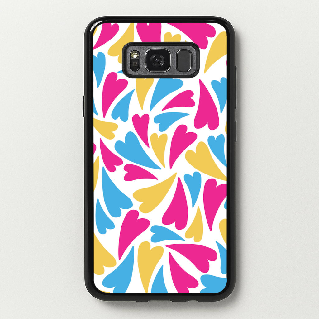 Pansexual Hearts - Pride - Pride Phone Case for Galaxy S8 Plus