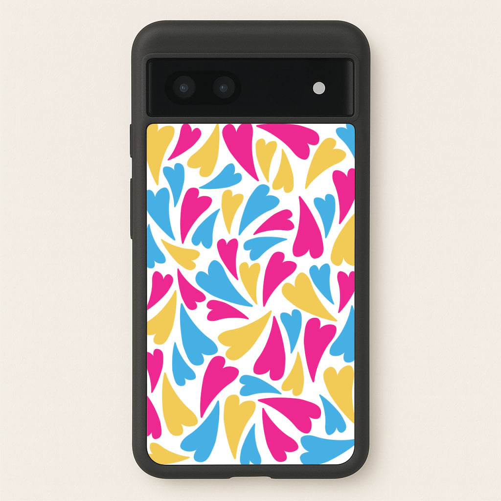 Pansexual Hearts - Pride - Pride Phone Case for Google Pixel 7a