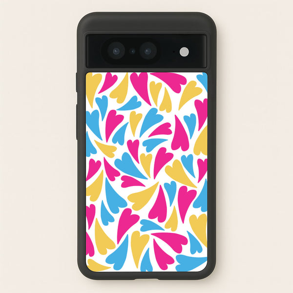 Pansexual Hearts - Pride - Pride Phone Case for Google Pixel 8