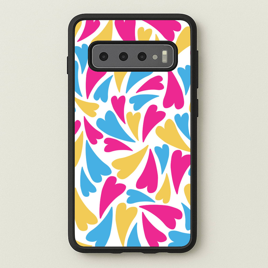 Pansexual Hearts - Pride - Pride Phone Case for Galaxy S10 Plus