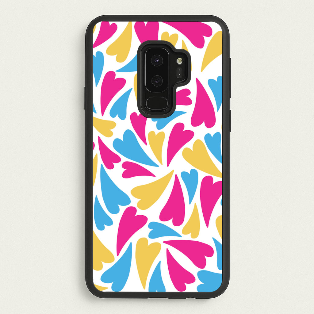 Pansexual Hearts - Pride - Pride Phone Case for Galaxy S9 Plus