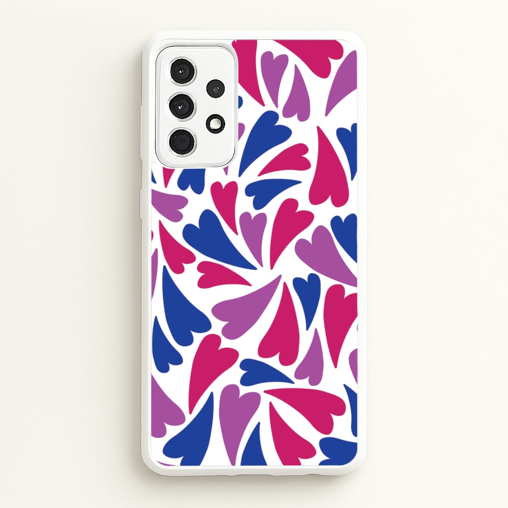 Bisexual Hearts - Pride - Pride Phone Case for Galaxy A52 / A52s