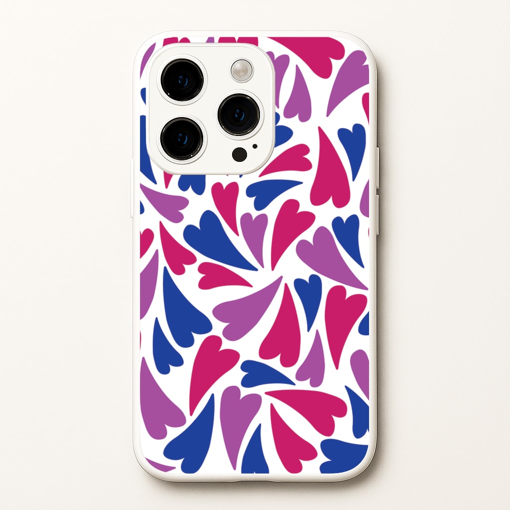 Bisexual Hearts - Pride - Pride Phone Case for iPhone 14 Pro