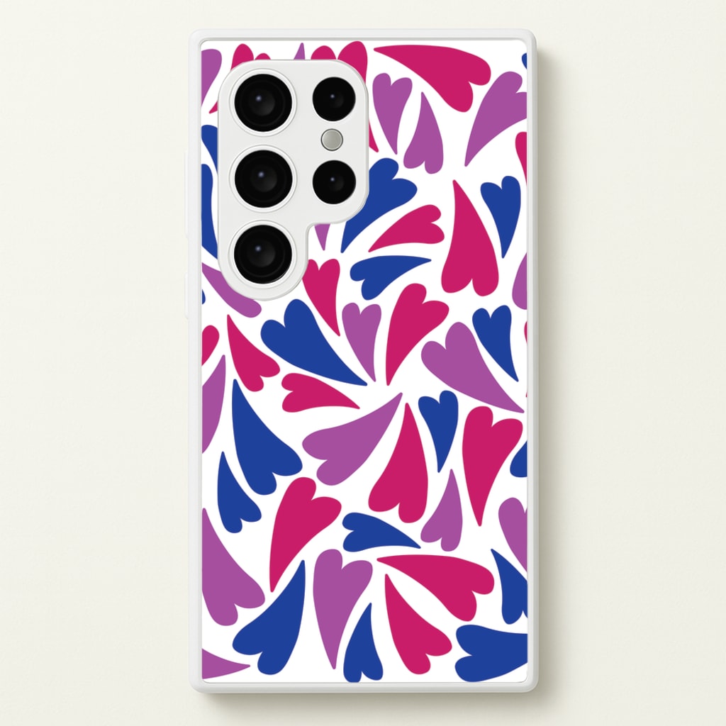 Bisexual Hearts - Pride - Pride Phone Case for Galaxy S24 Ultra