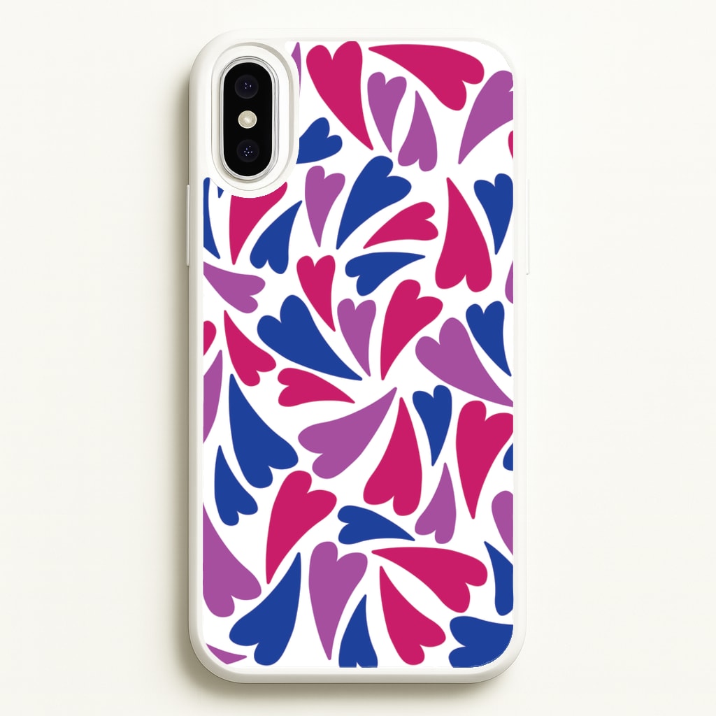 Bisexual Hearts - Pride - Pride Phone Case for iPhone XS Max