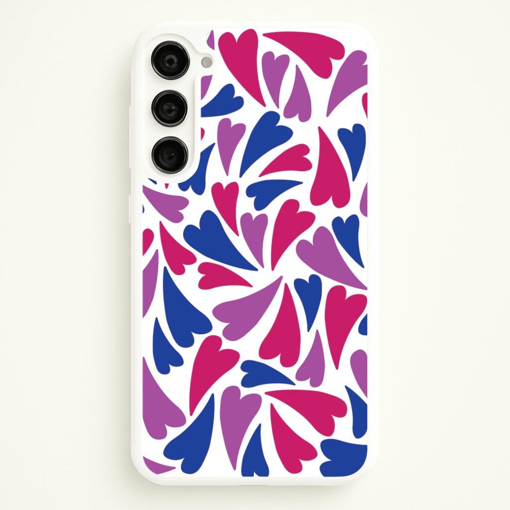Bisexual Hearts - Pride - Pride Phone Case for Galaxy S23 Plus