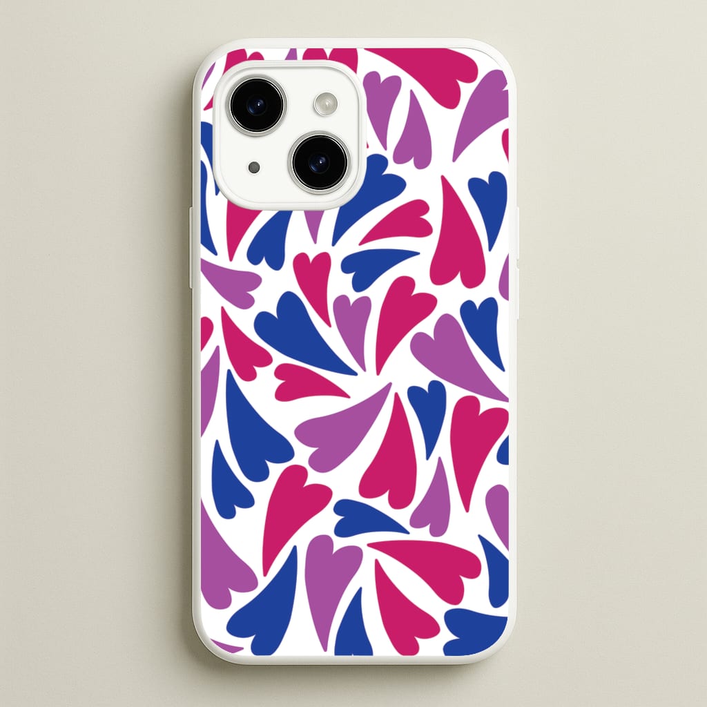 Bisexual Hearts - Pride - Pride Phone Case for iPhone 14