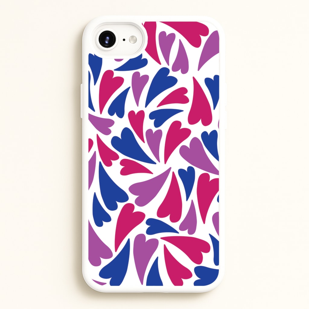 Bisexual Hearts - Pride - Pride Phone Case for iPhone 6 Plus / 7 Plus / 8 Plus