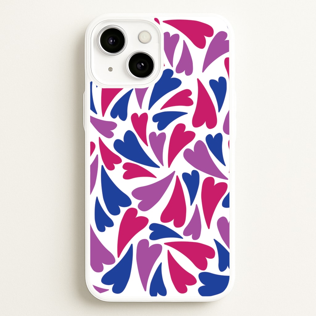 Bisexual Hearts - Pride - Pride Phone Case for iPhone 13 Mini