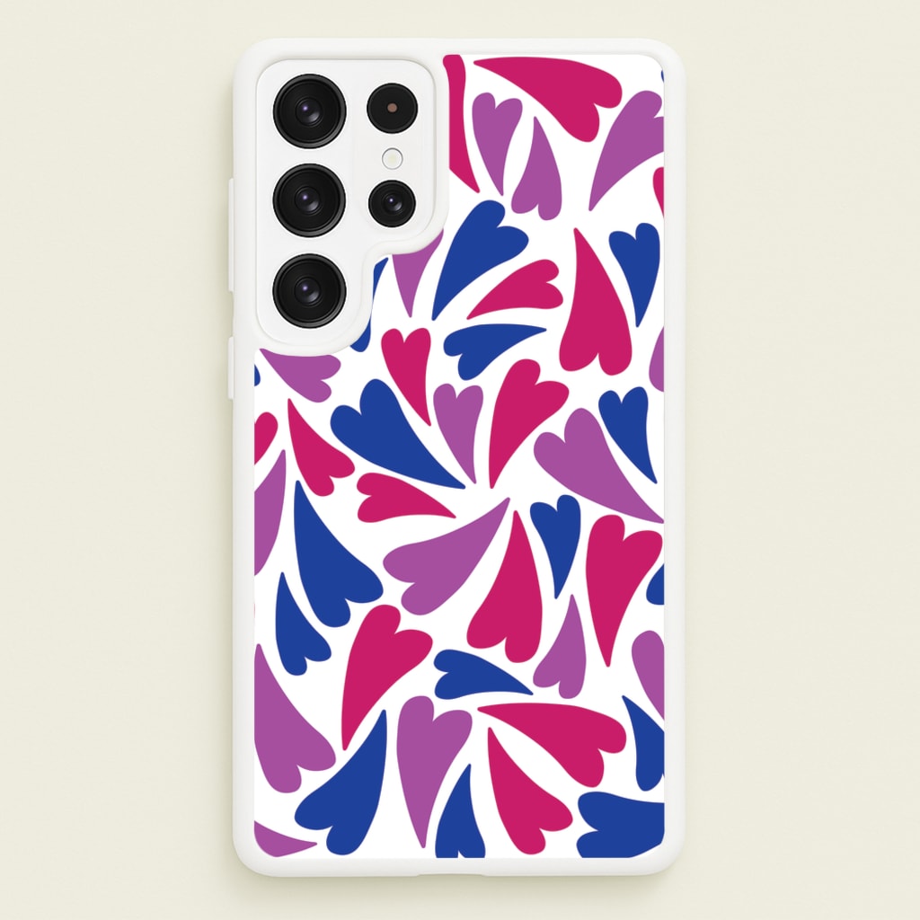 Bisexual Hearts - Pride - Pride Phone Case for Galaxy S22 Ultra