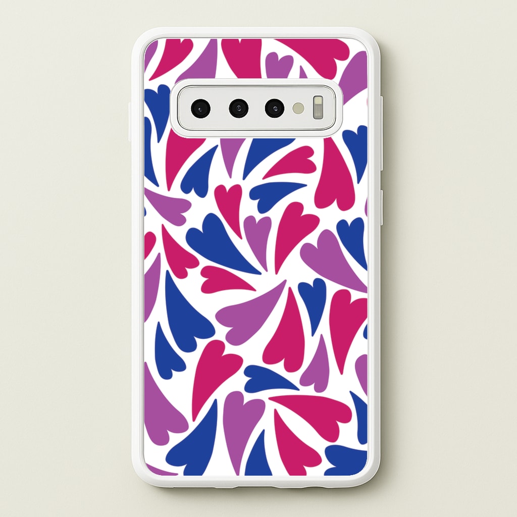 Bisexual Hearts - Pride - Pride Phone Case for Galaxy S10 Plus