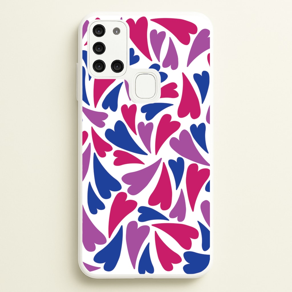 Bisexual Hearts - Pride - Pride Phone Case for Galaxy A21s