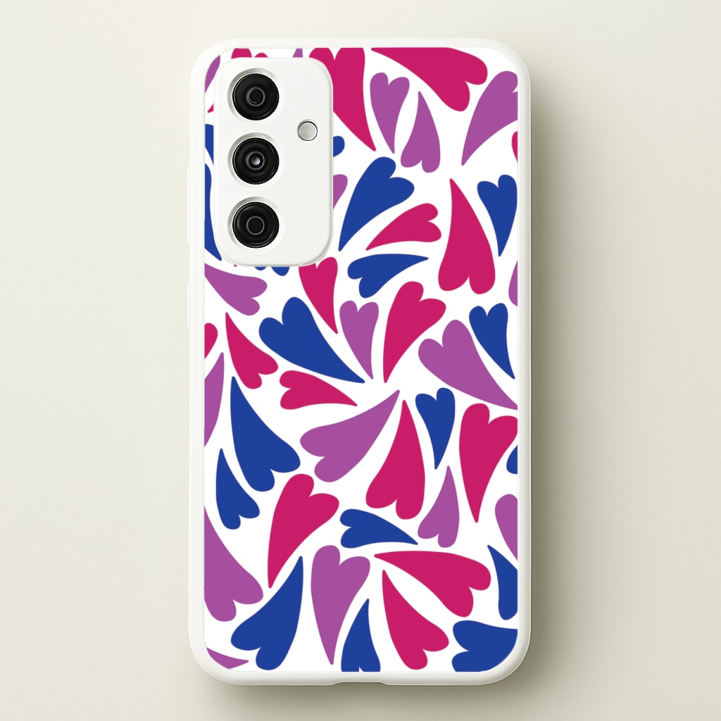 Bisexual Hearts - Pride - Pride Phone Case for Galaxy A55