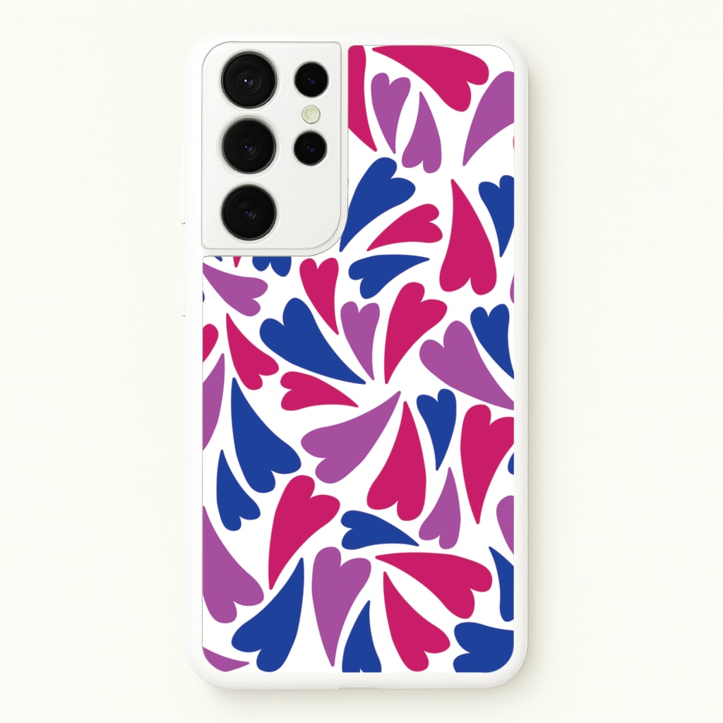 Bisexual Hearts - Pride - Pride Phone Case for Galaxy S21 Ultra