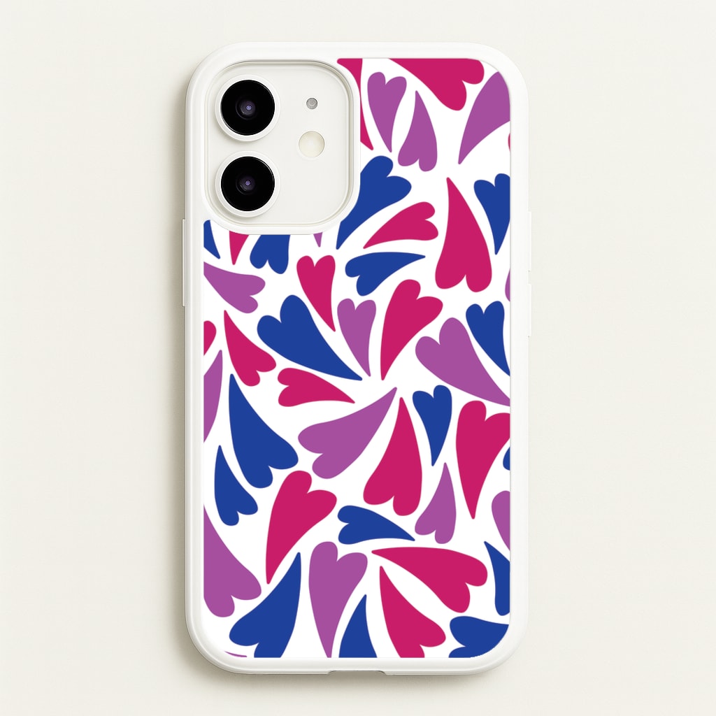 Bisexual Hearts - Pride - Pride Phone Case for iPhone 12 Mini
